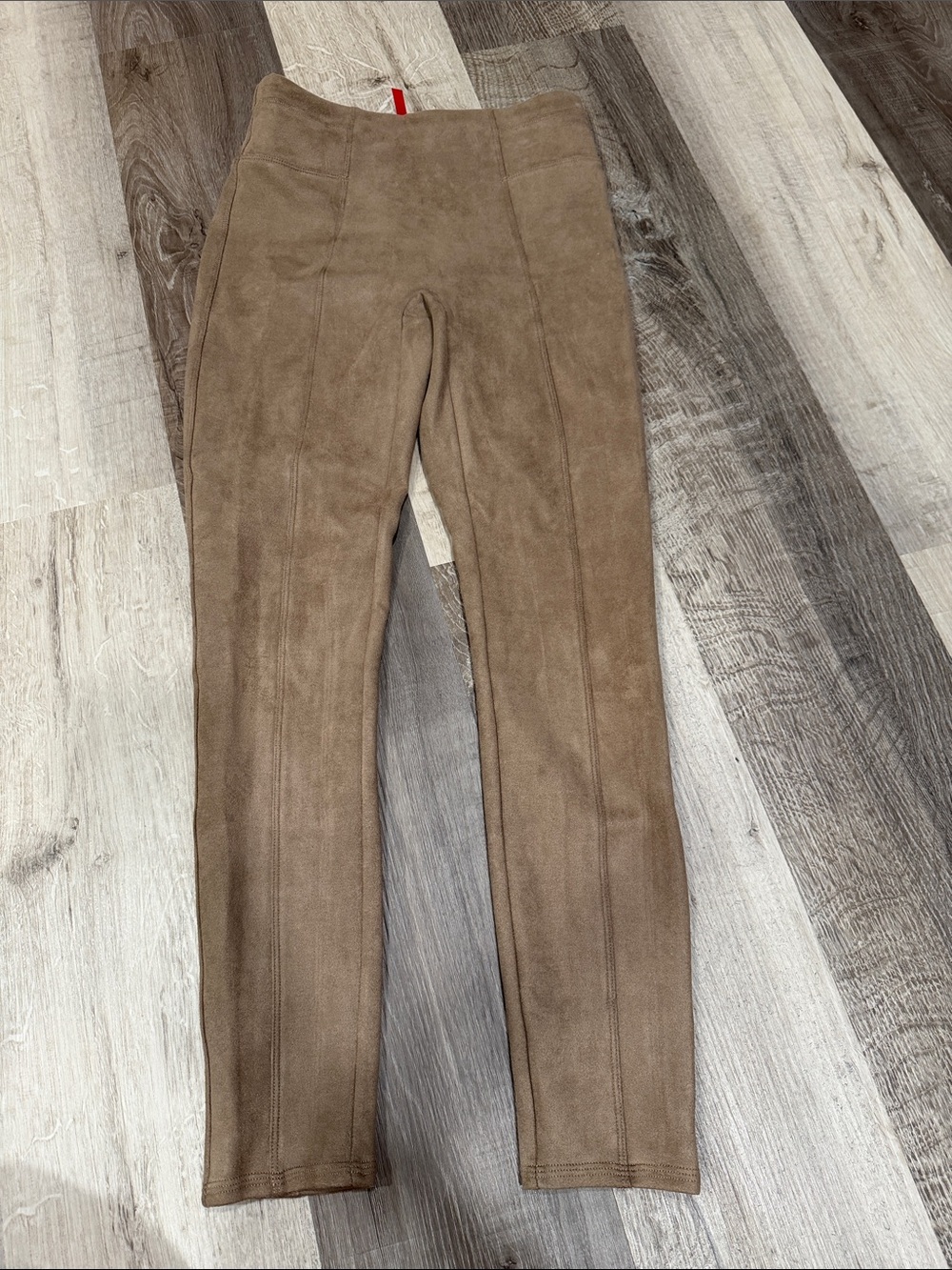 SPANX Faux-Suede Pull-On Leggings in Brown